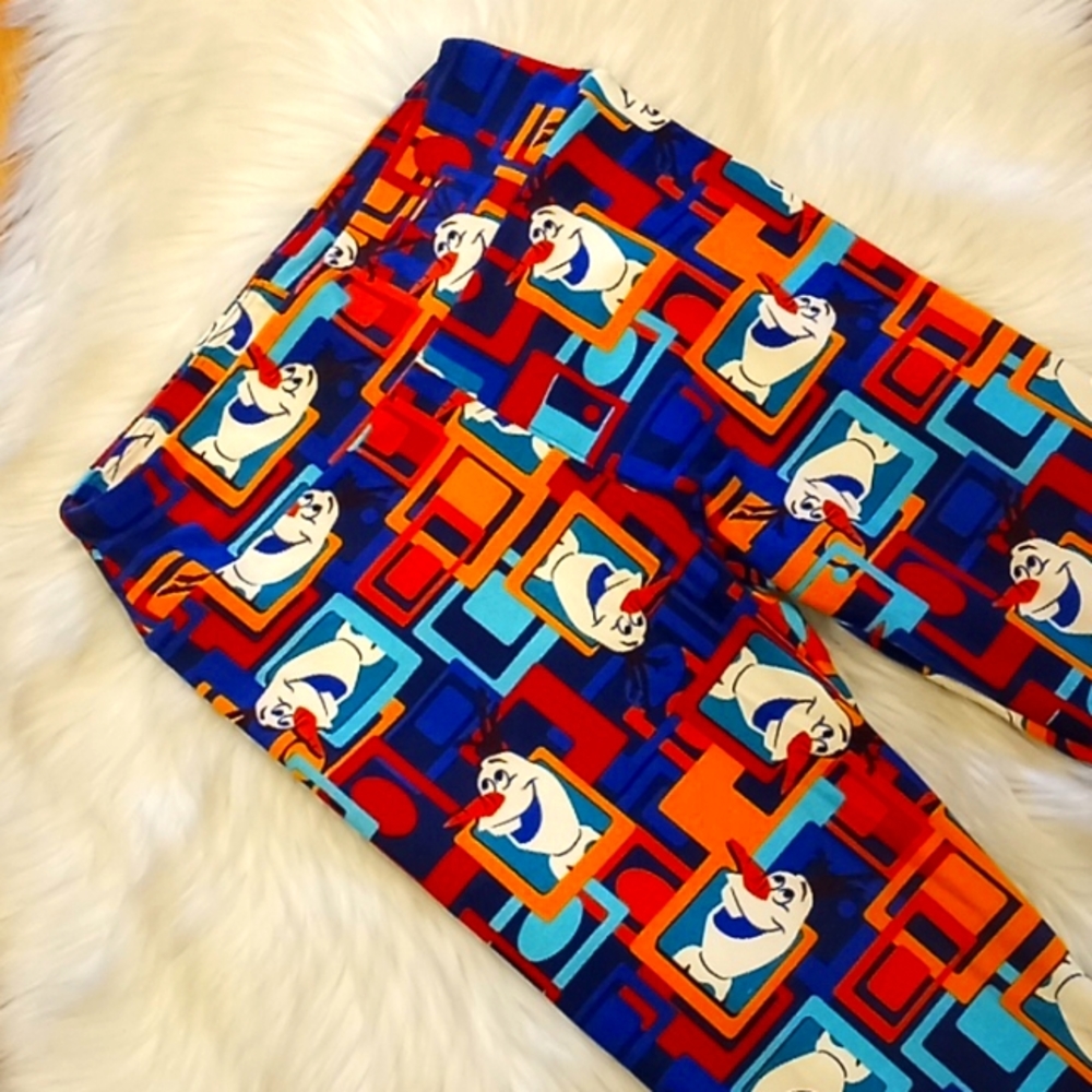Disney LLR Bright Colored Olaf  Leggings -Multi Mix-#1447